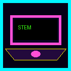 Animated neon laptop icon